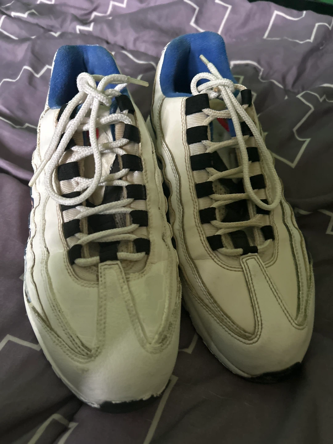 Nike Air Max 95 White Blue Red Sneakers - photo 2