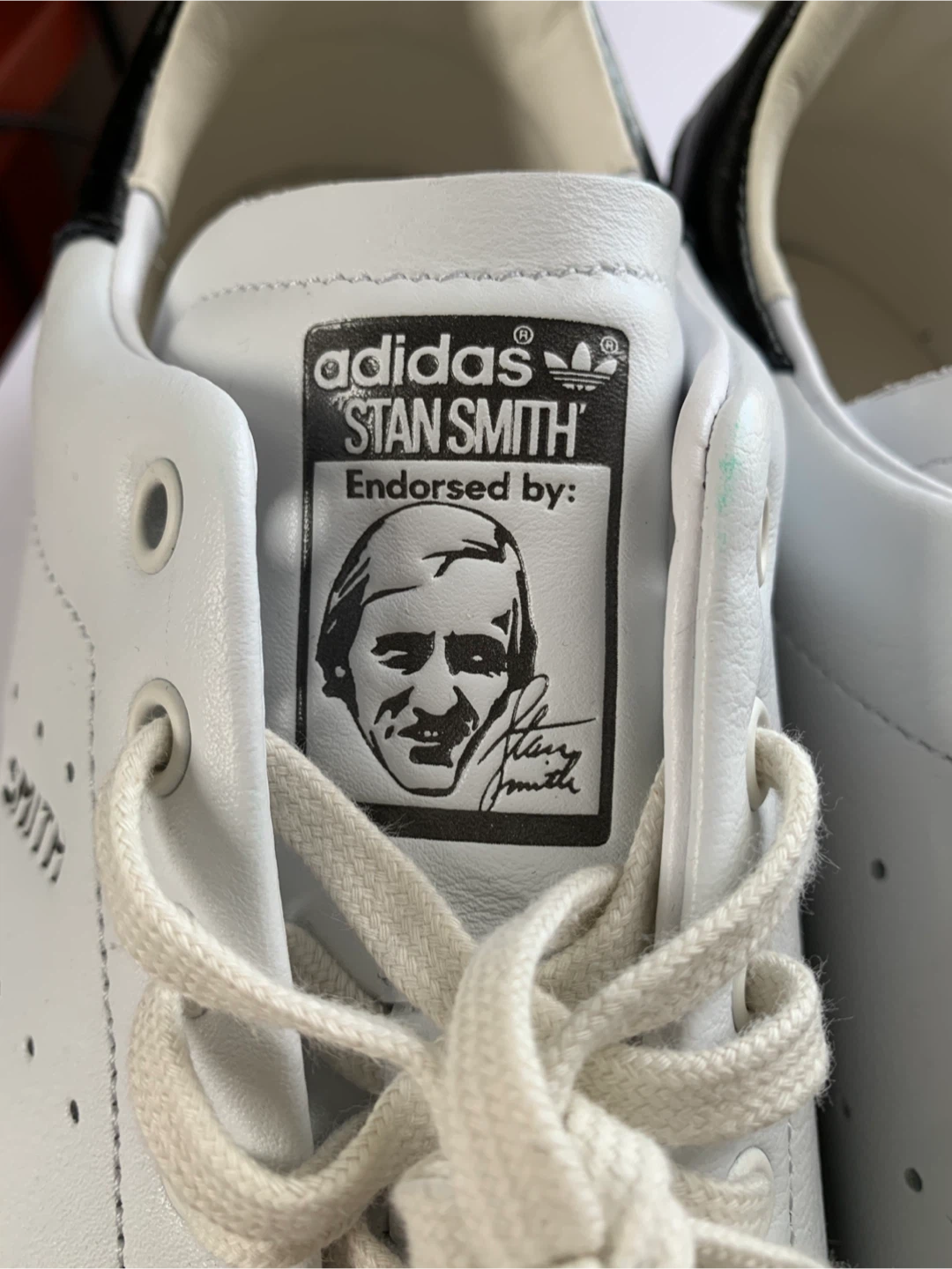 🥕NEW Adidas Stan Smith Lux White Leather Sneakers Men's Size 7 - photo 3