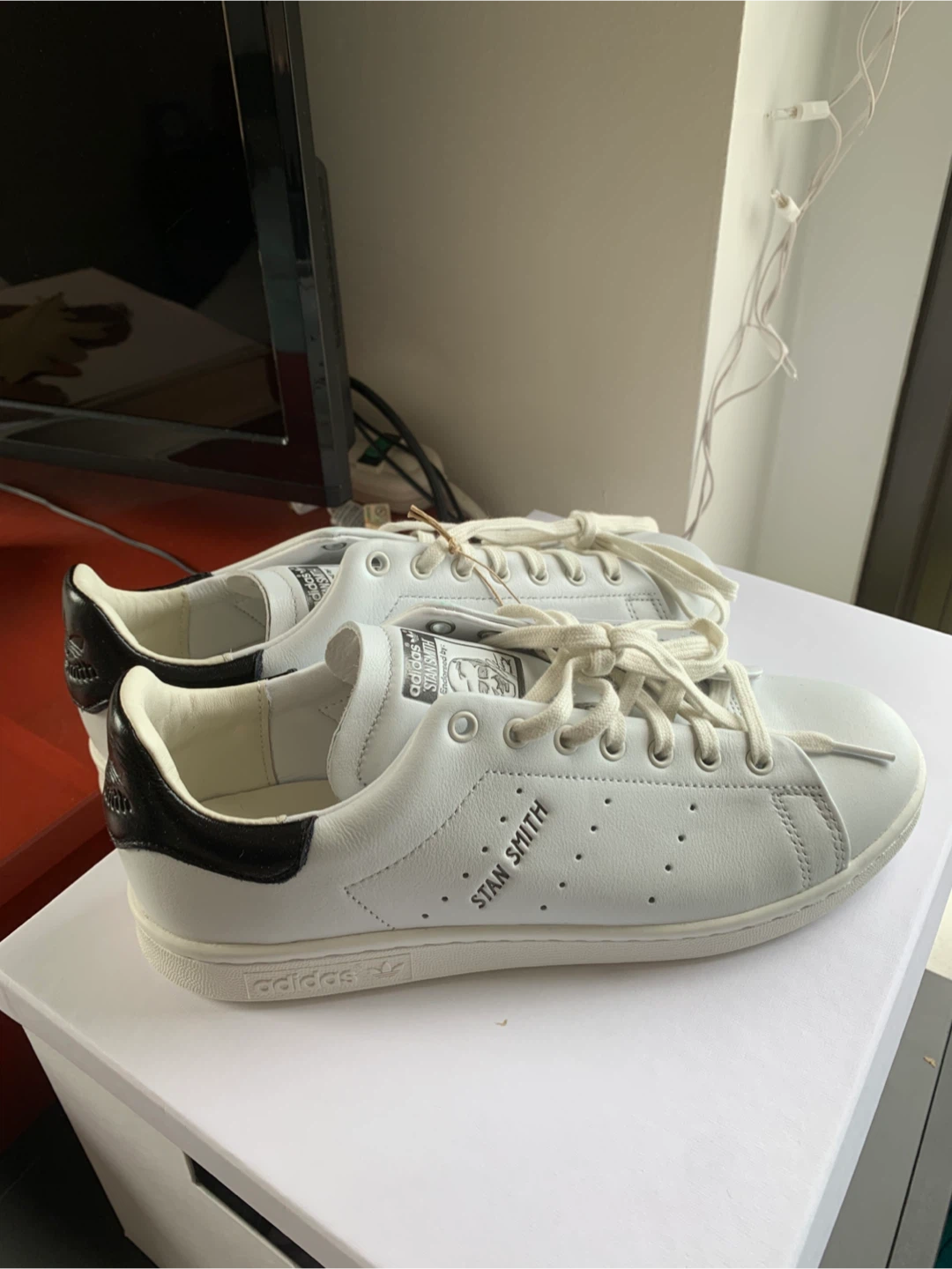🥕NEW Adidas Stan Smith Lux White Leather Sneakers Men's Size 7
