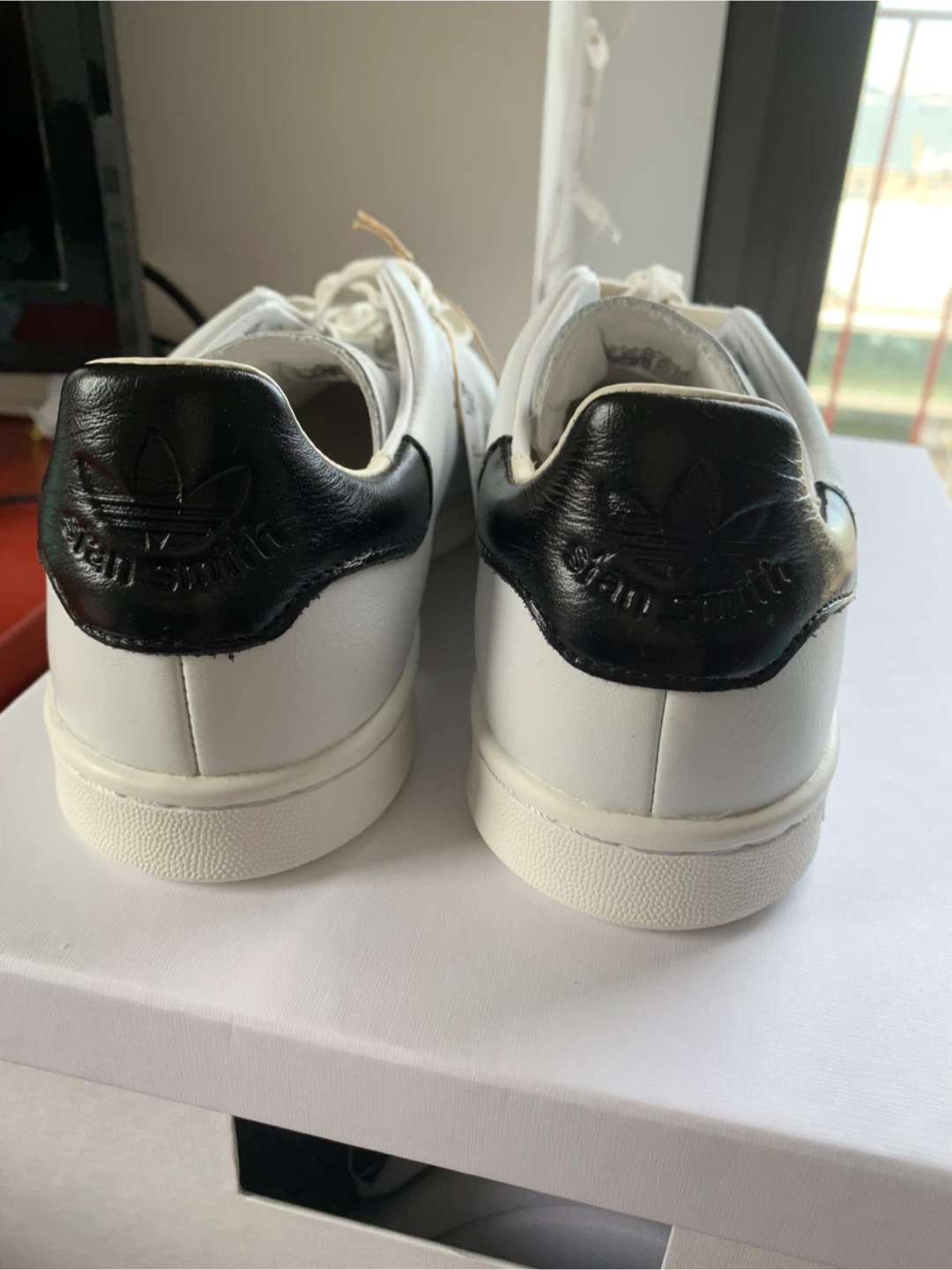 🥕NEW Adidas Stan Smith Lux White Leather Sneakers Men's Size 7 - photo 4