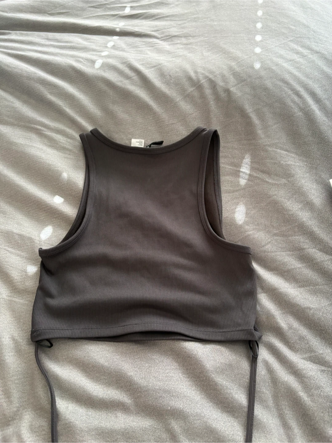 H&M Ribbed Tank Top with Tie Back - photo 2