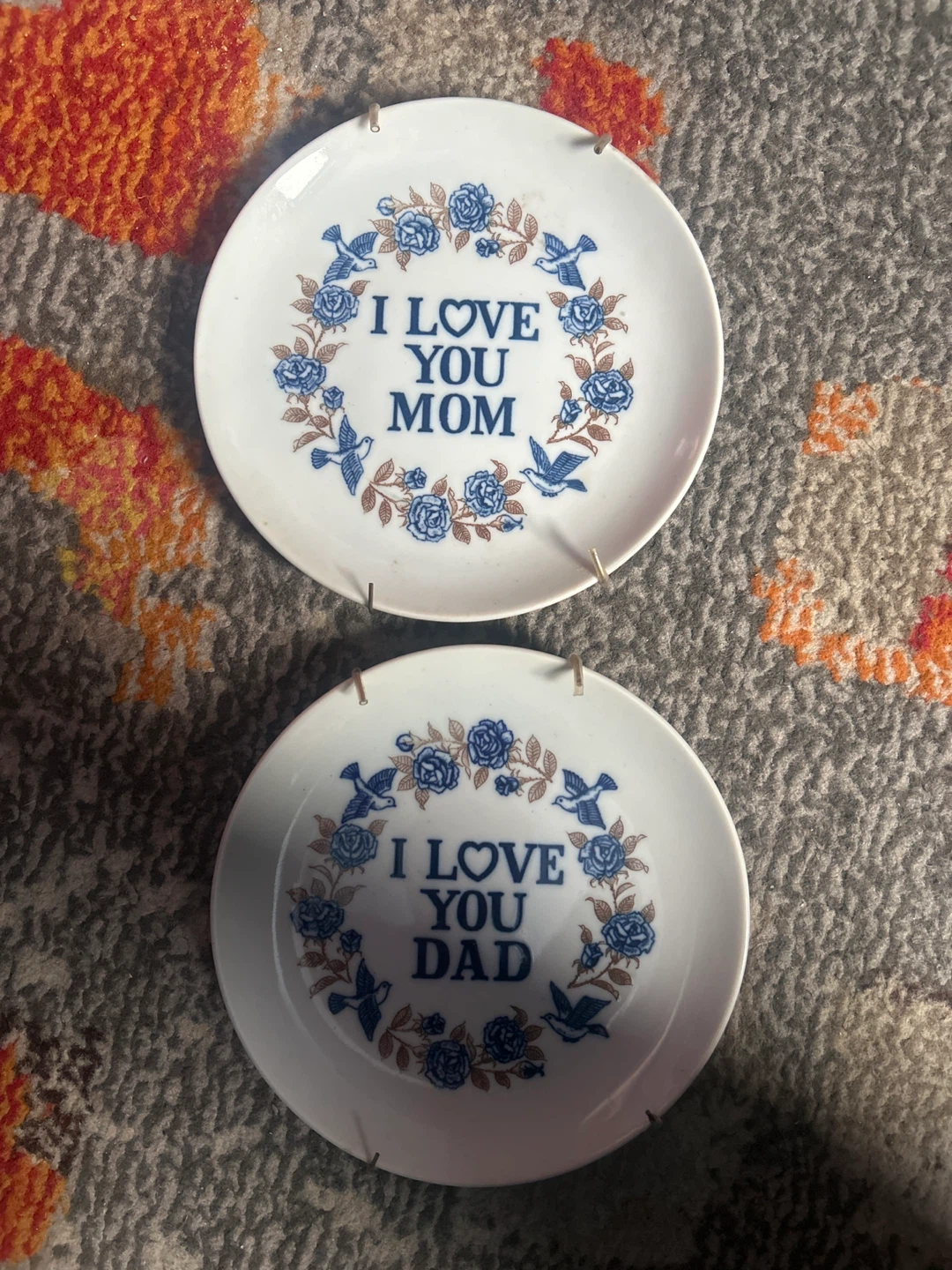 I Love You Mom and Dad Decorative Plates