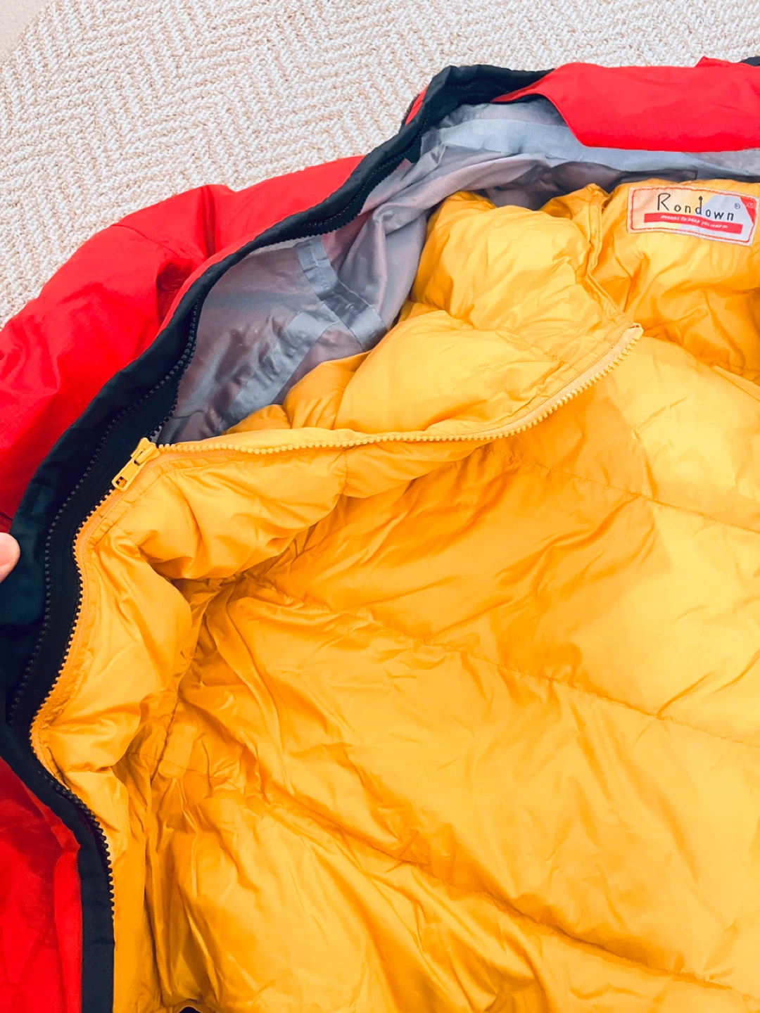Rondown Down Filled Jacket - Red - Size XS - photo 2