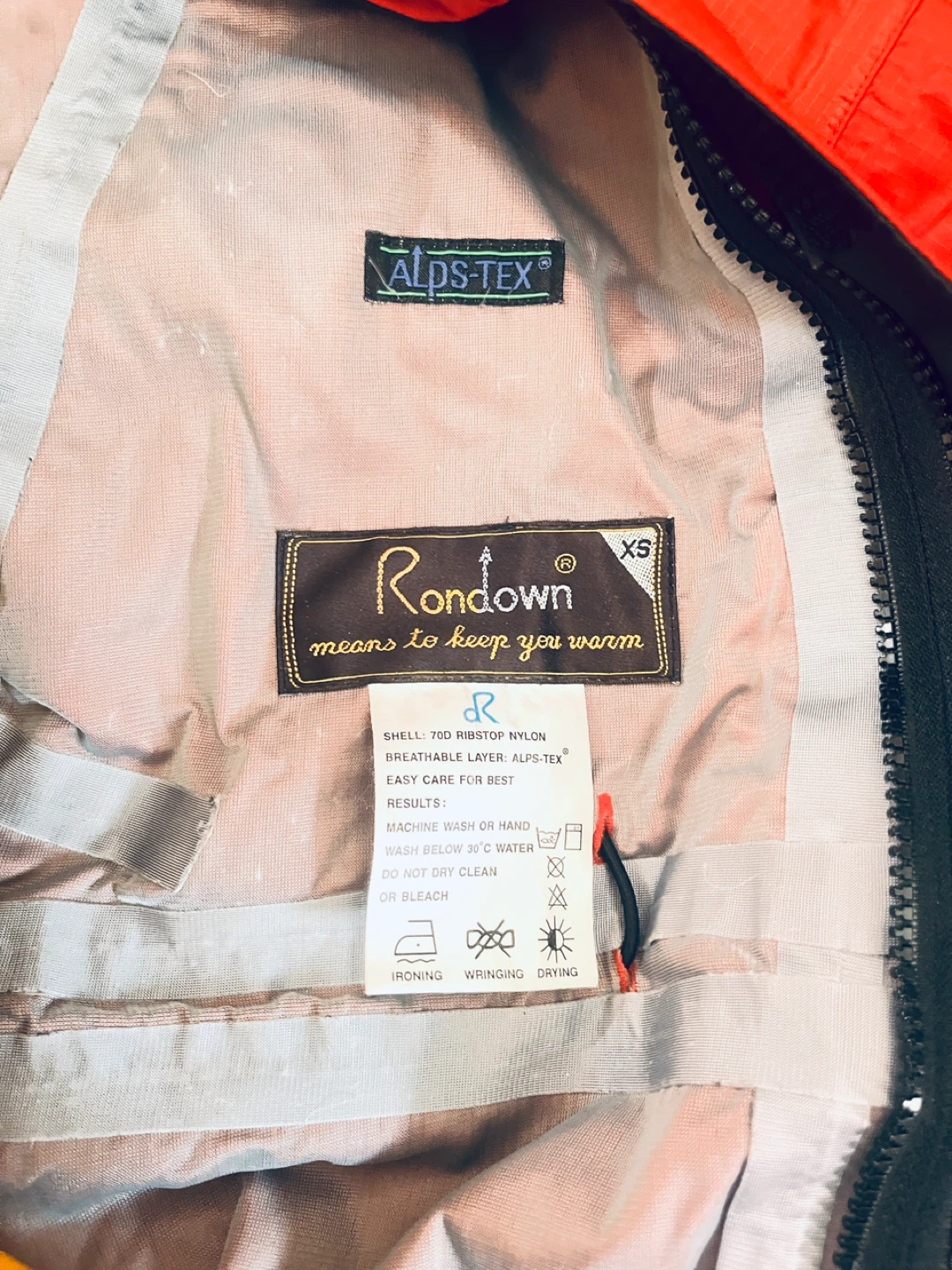 Rondown Down Filled Jacket - Red - Size XS - photo 3