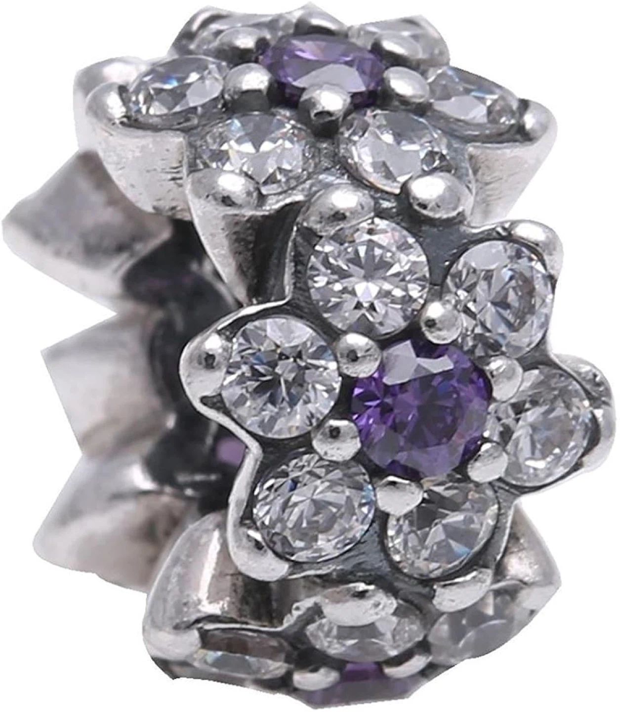 Pandora Forget Me Not Purple Flower Spacer