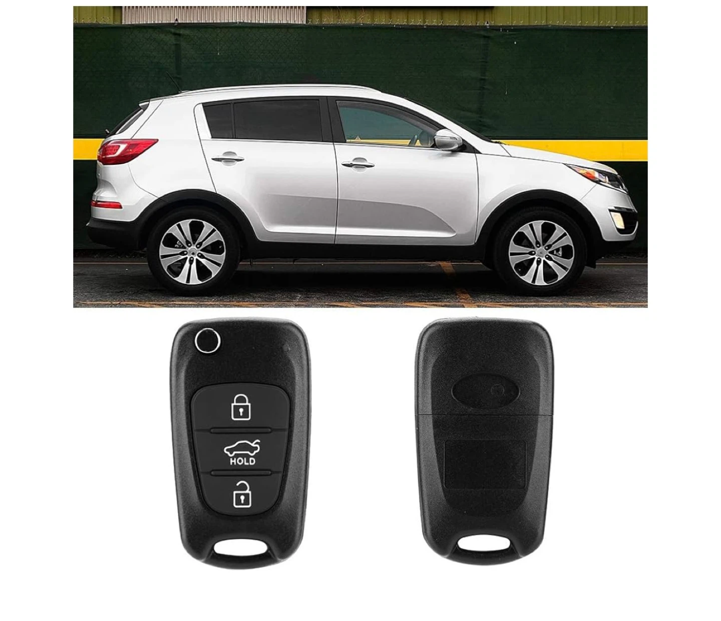 3-Button Car Key Fob Replacement - photo 3