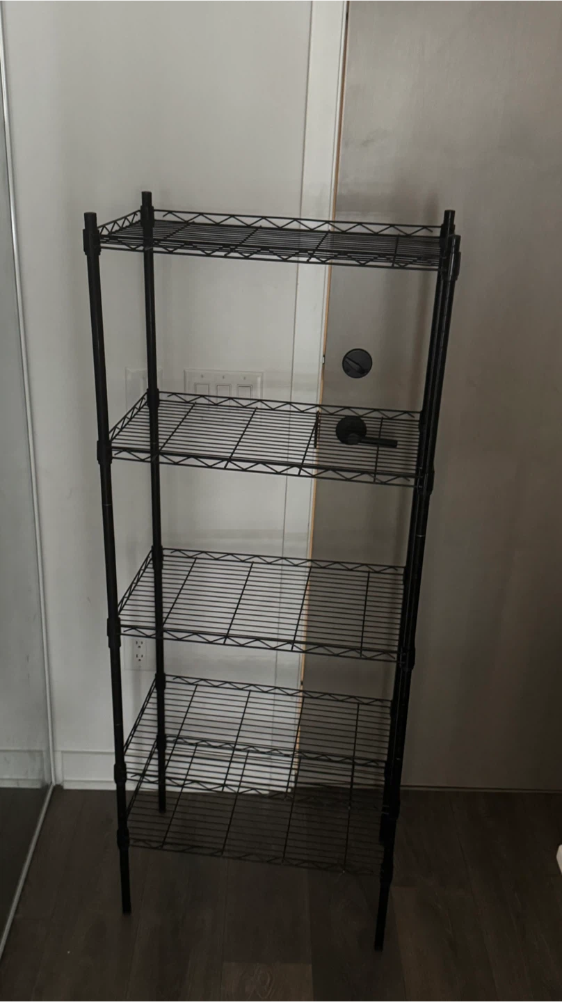 Black 5-Tier Wire Shelving Unit