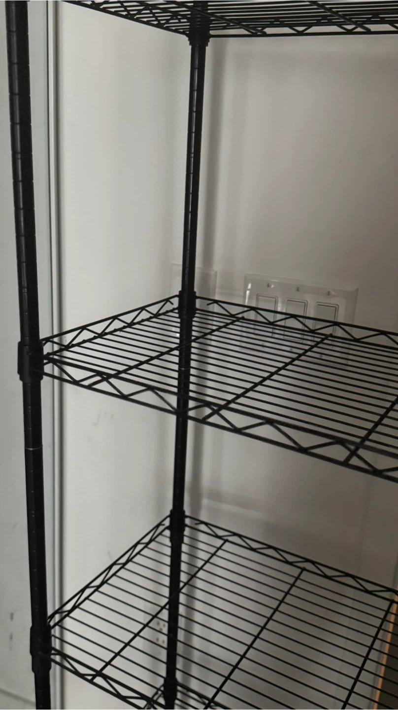 Black 5-Tier Wire Shelving Unit - photo 4