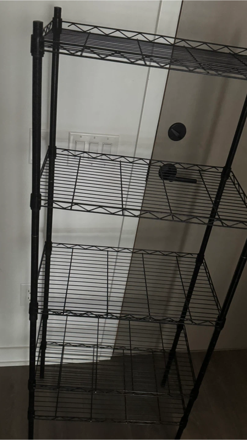 Black 5-Tier Wire Shelving Unit - photo 3