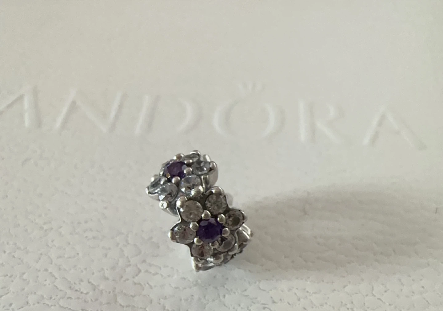 Pandora Forget Me Not Purple Flower Spacer - photo 2