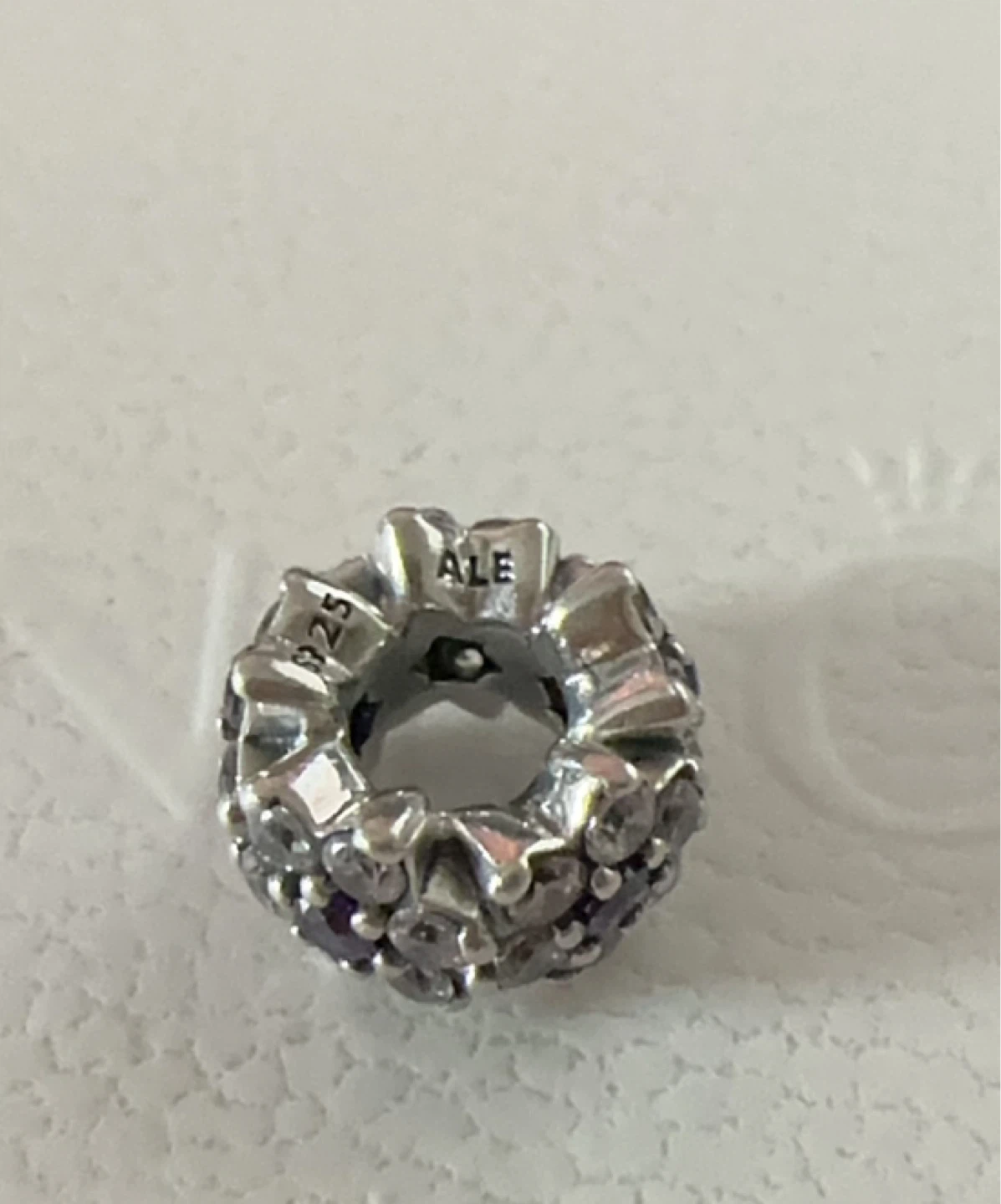 Pandora Forget Me Not Purple Flower Spacer - photo 3