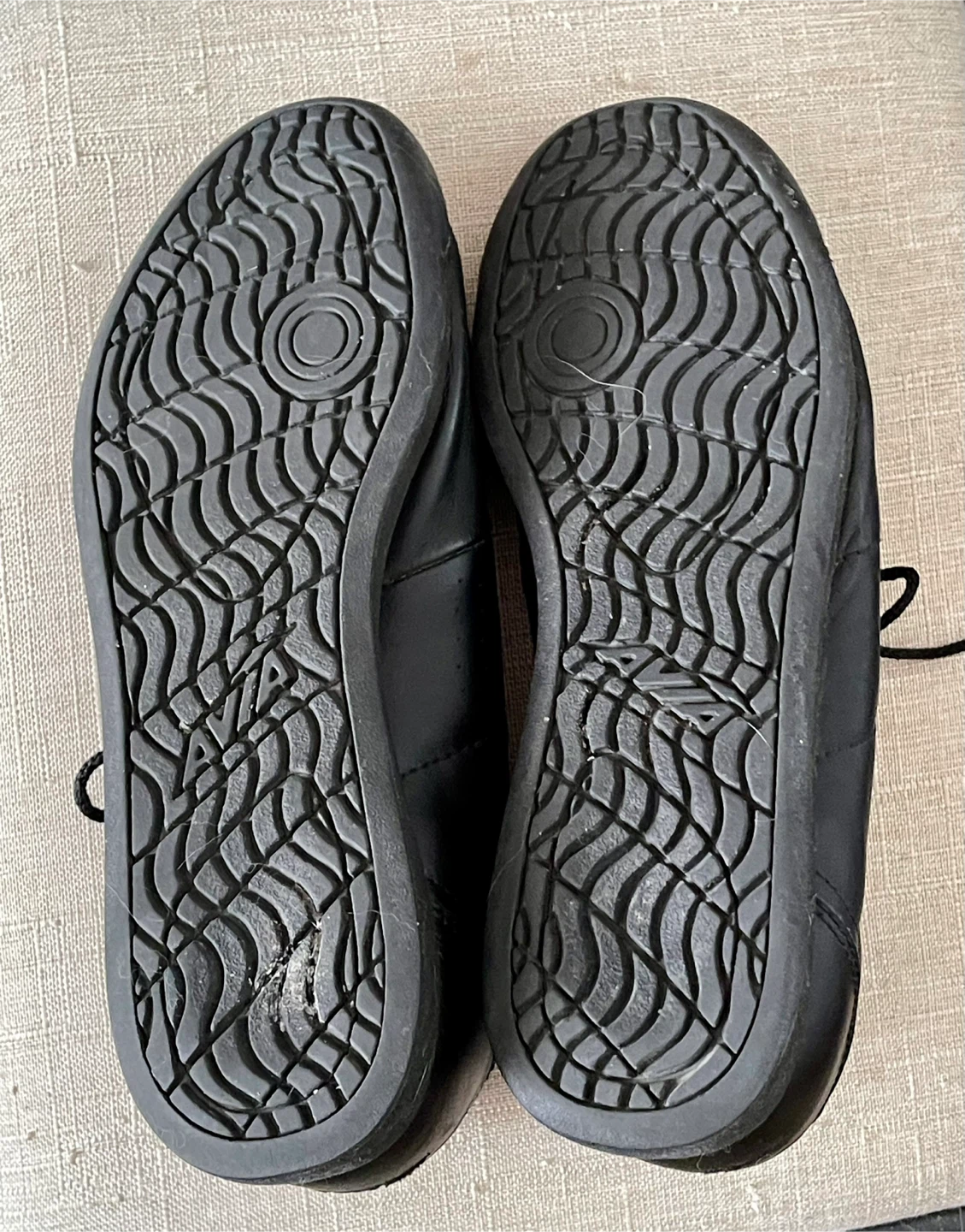 Women's Avia Black Leather Sneakers - photo 3