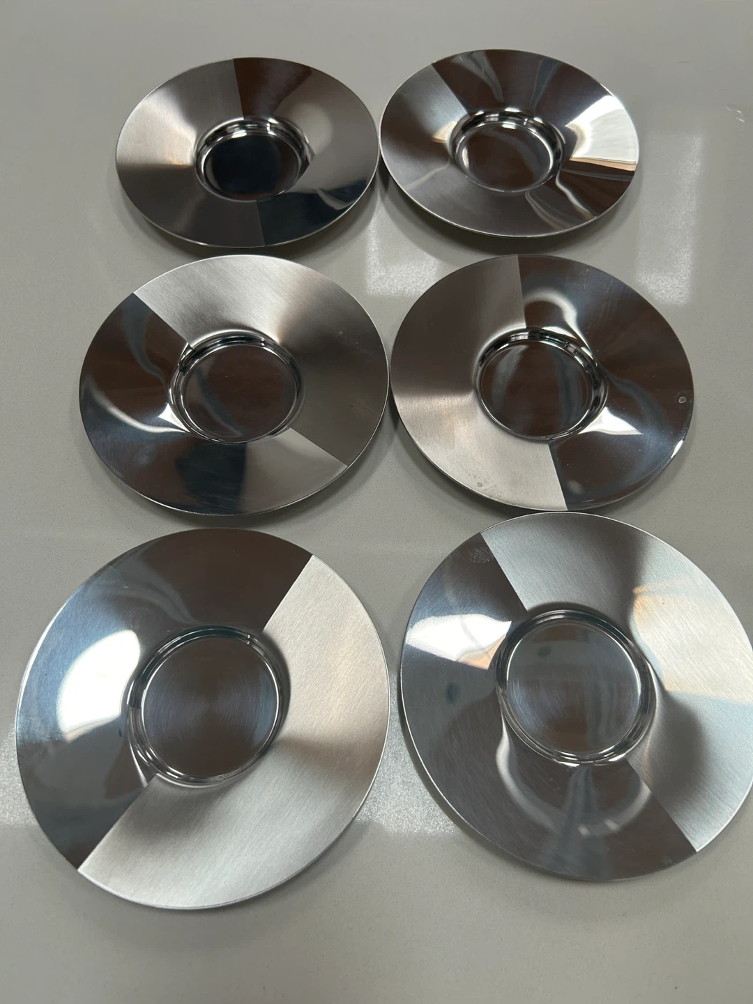 Nespresso VIEW Collection Stainless Steel Saucers - Set of 6