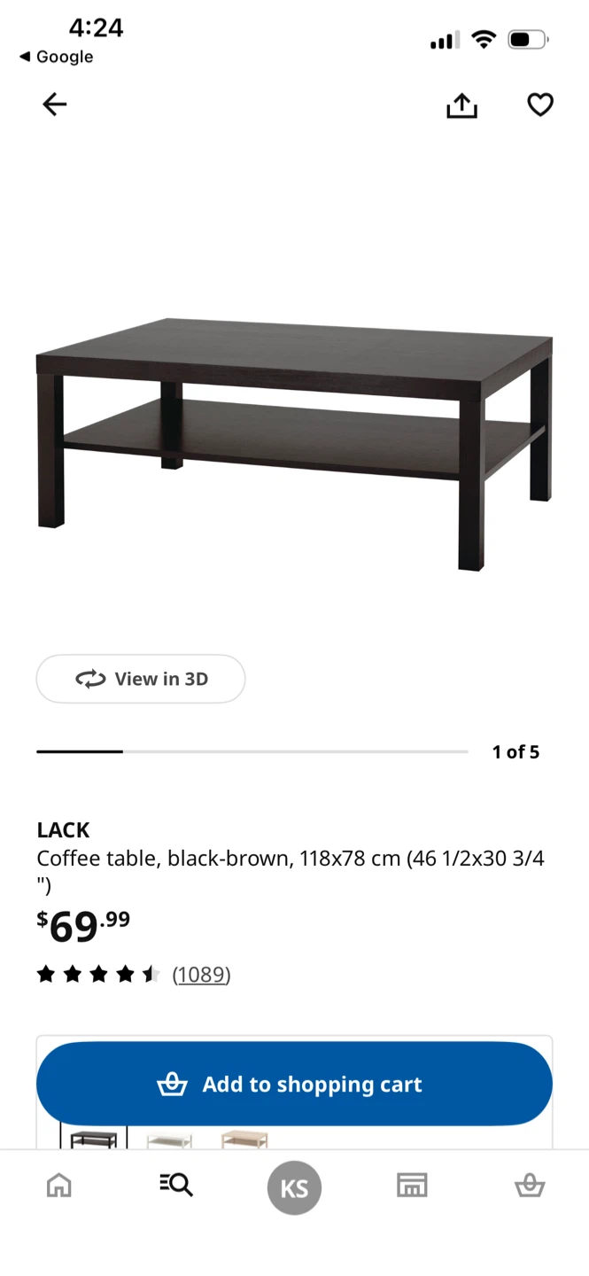 IKEA LACK Coffee Table - Black - photo 3