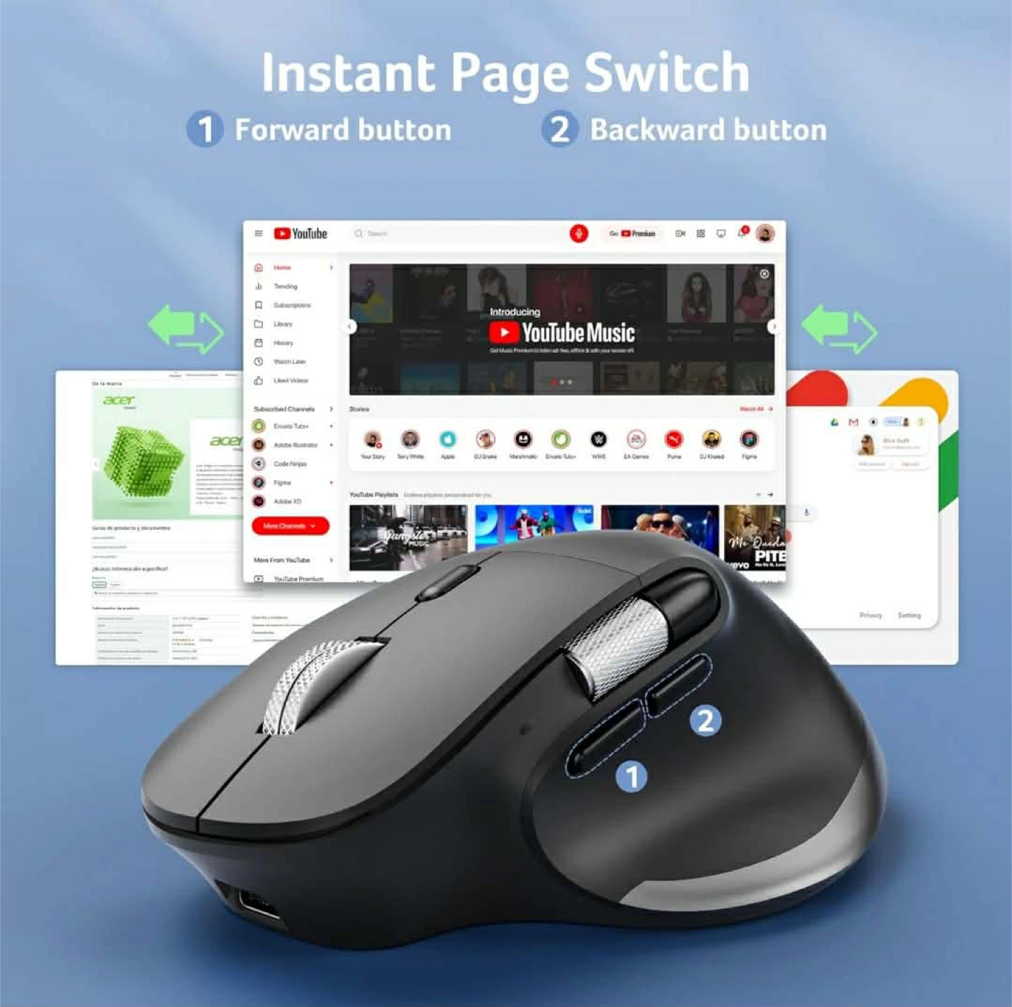 Acer Dual-Mode Wireless Mouse OMR272 - photo 3