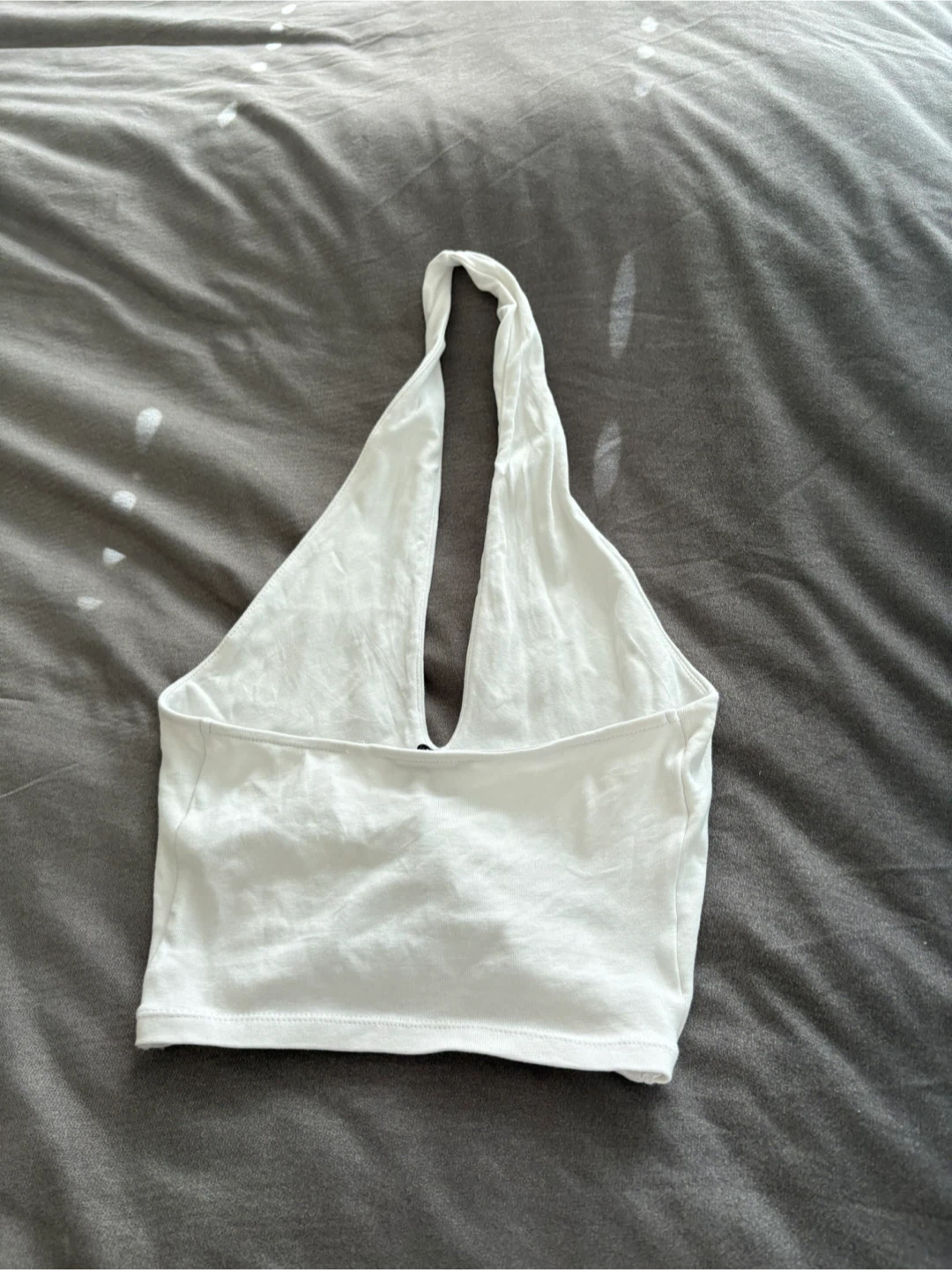 Zara White Halter Neck Crop Top Size Medium - photo 2