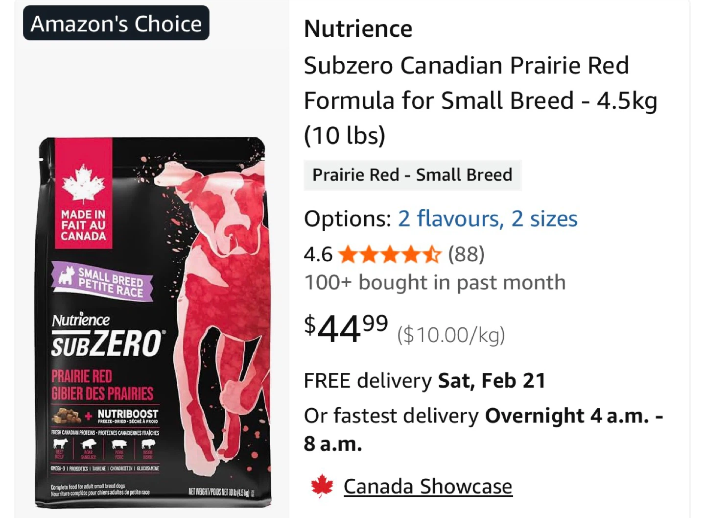 Nutrience SubZero Prairie Red Small Breed Dog Food - 4.5kg - photo 5