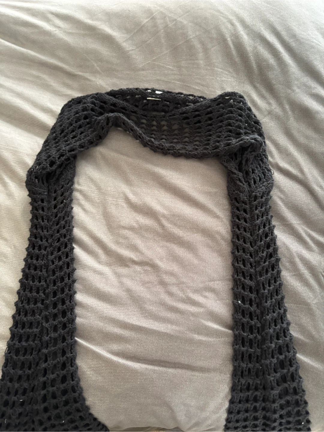 Black Cropped Fishnet Bolero Shrug - Size XS - photo 4