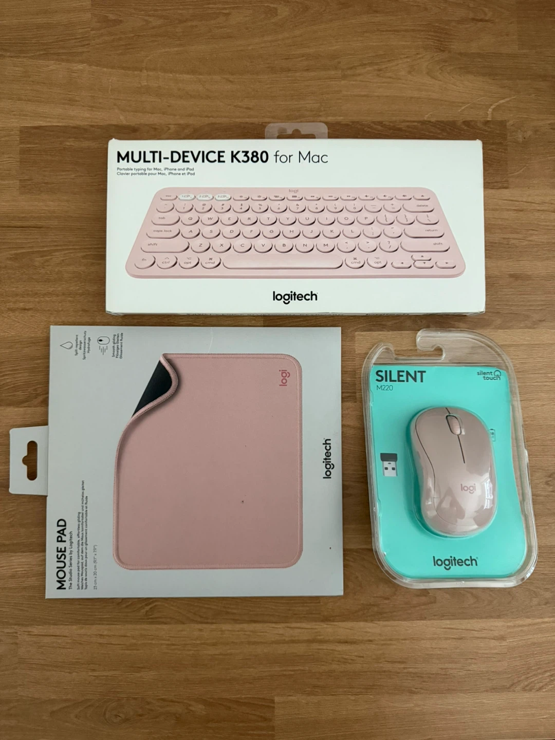 Logitech Pink Keyboard / Mouse / Pad Set