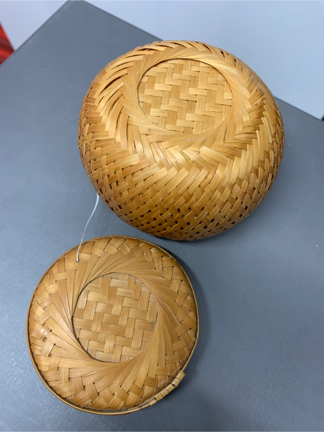 🥕Woven Round Storage Container with Lid - photo 2