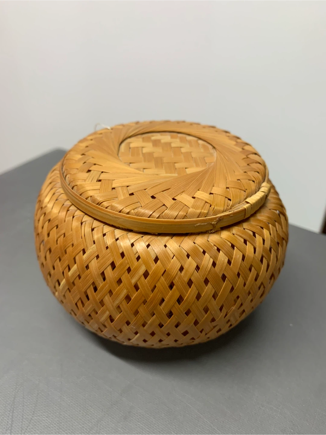 🥕Woven Round Storage Container with Lid