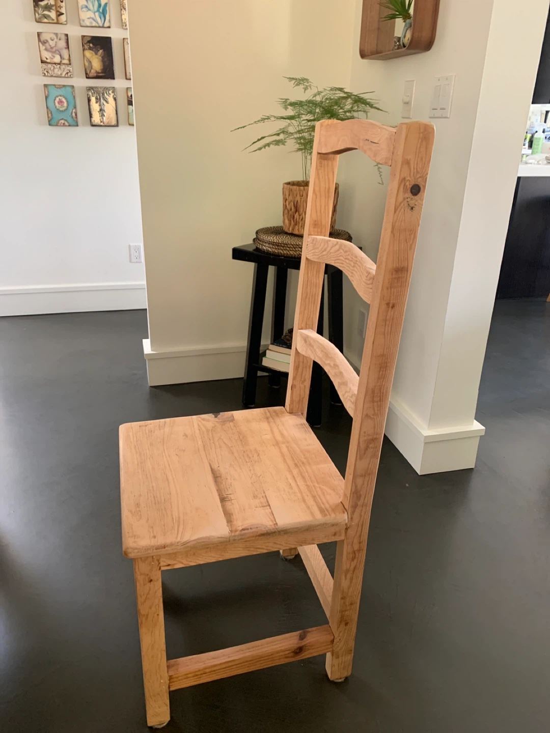 Six unfinished Wooden Dining Chairs - photo 2