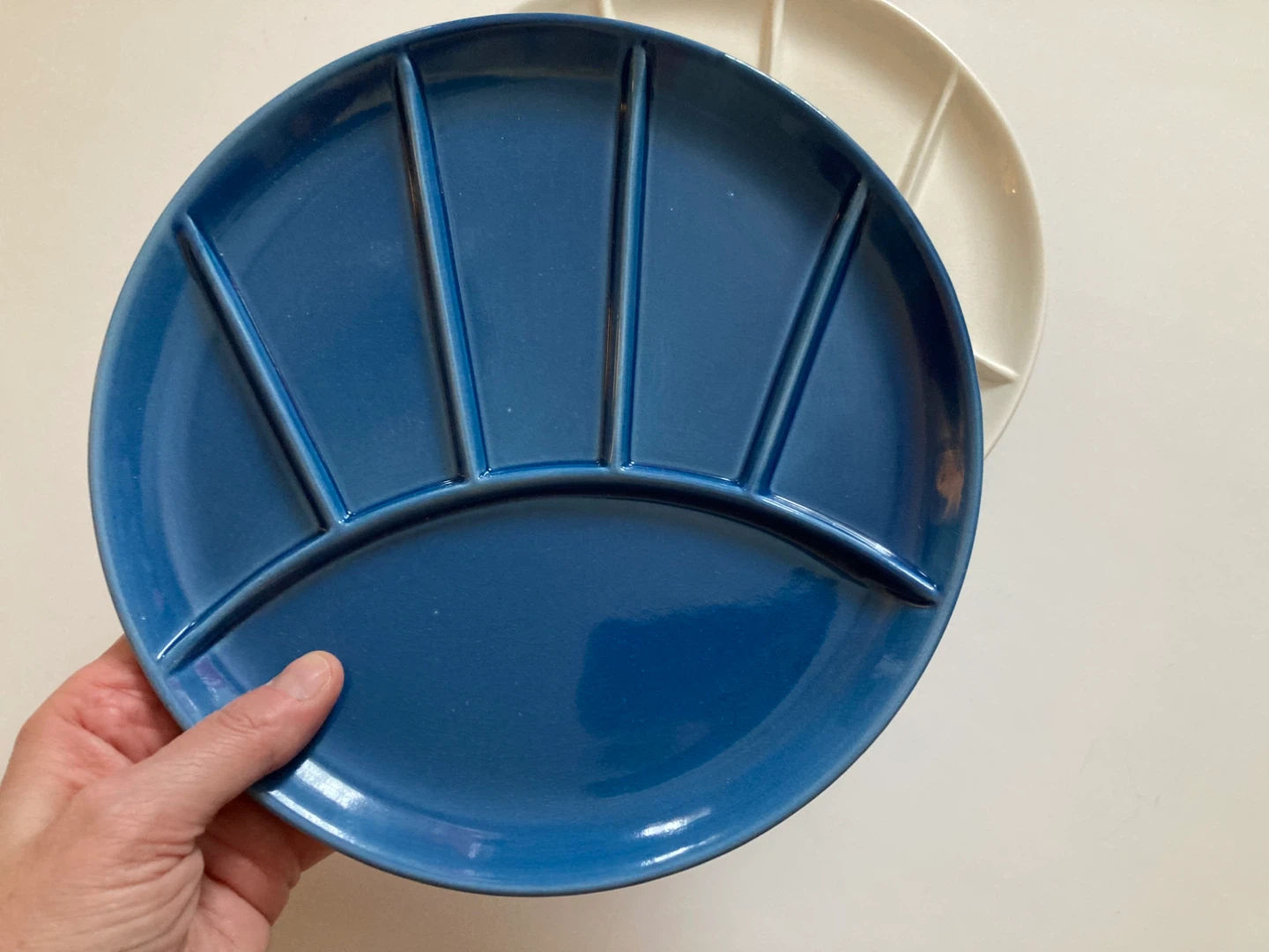 Set of 4 Vintage Divided Ceramic Plates - STILL IN BOX - photo 5