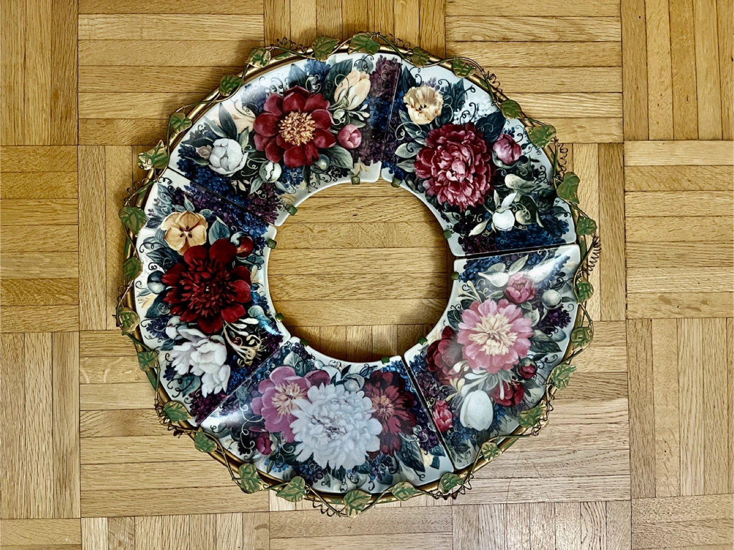 Floral decorative plate ( plate material is ceramic) - photo 2