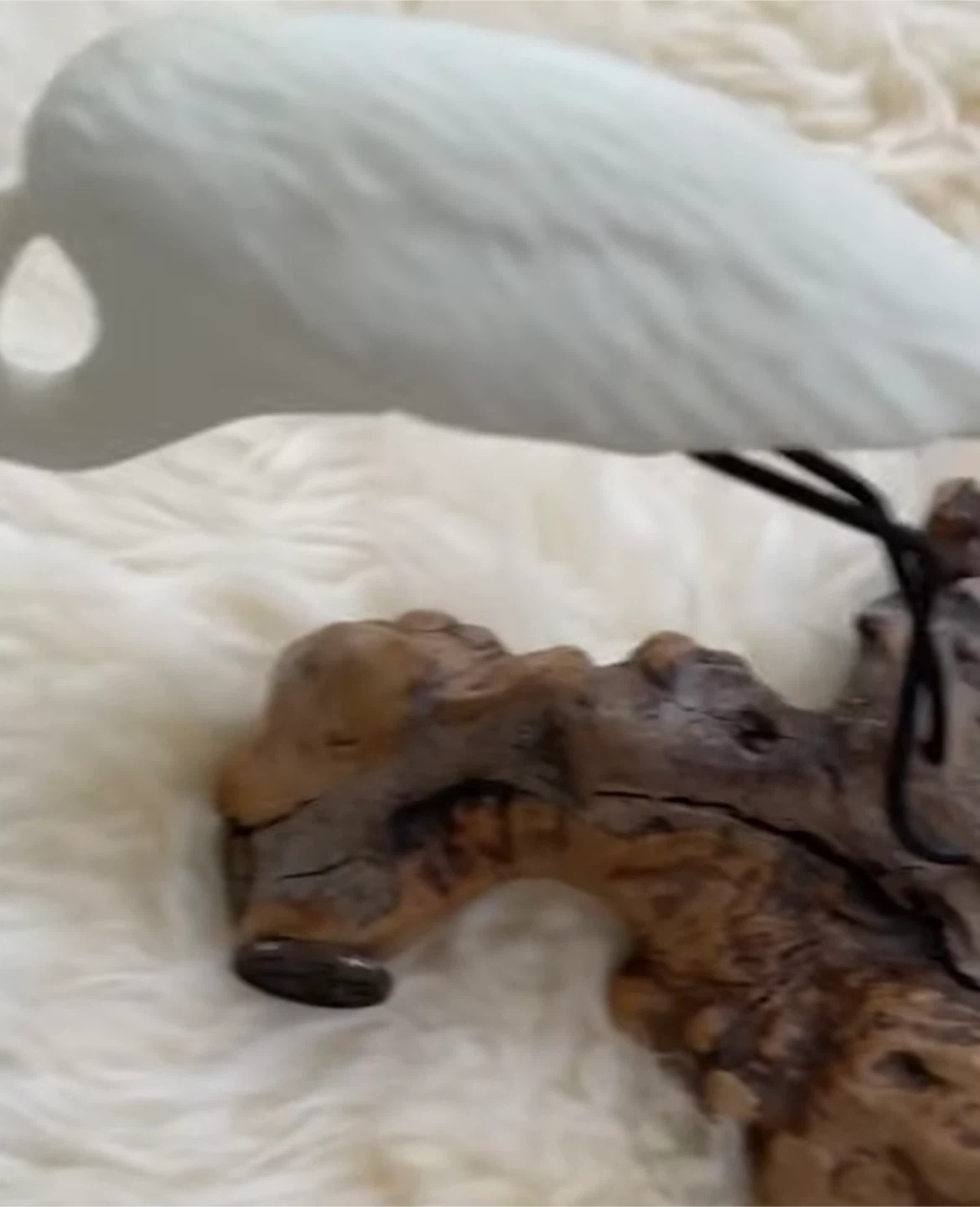 J. M. Perry White Egret Figurine on Driftwood Base - photo 3