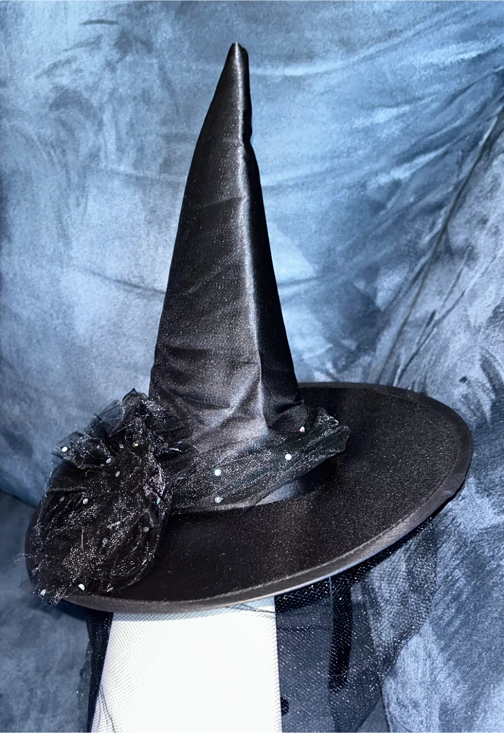 Black Witch Hat with Veil - photo 3