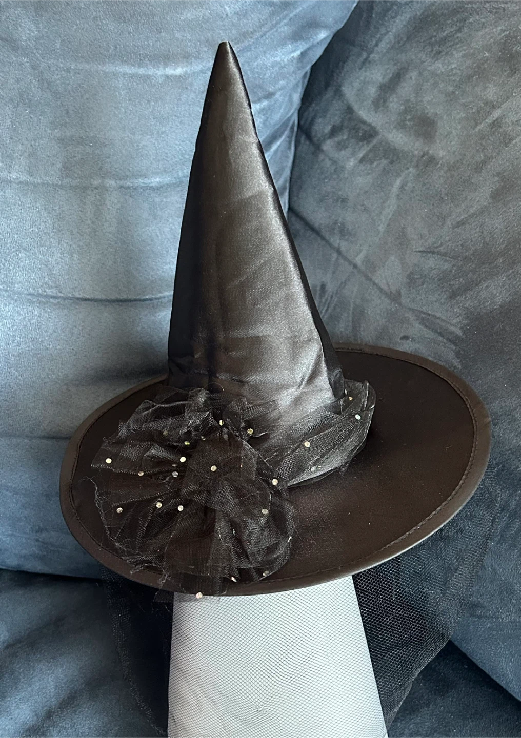 Black Witch Hat with Veil - photo 2