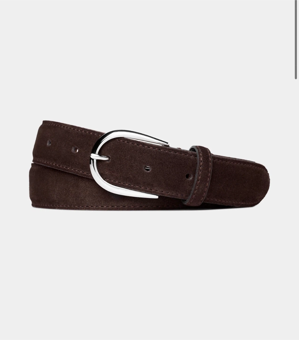 Suitsupply Brown Suede Belt -Size 42