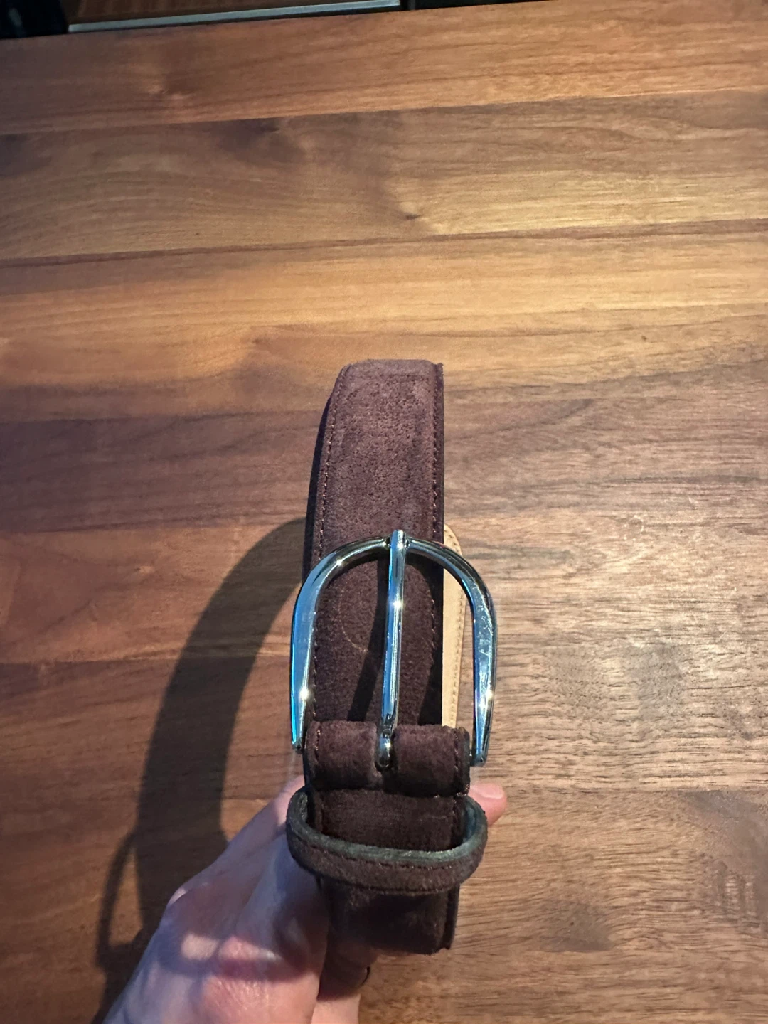 Suitsupply Brown Suede Belt -Size 42 - photo 5