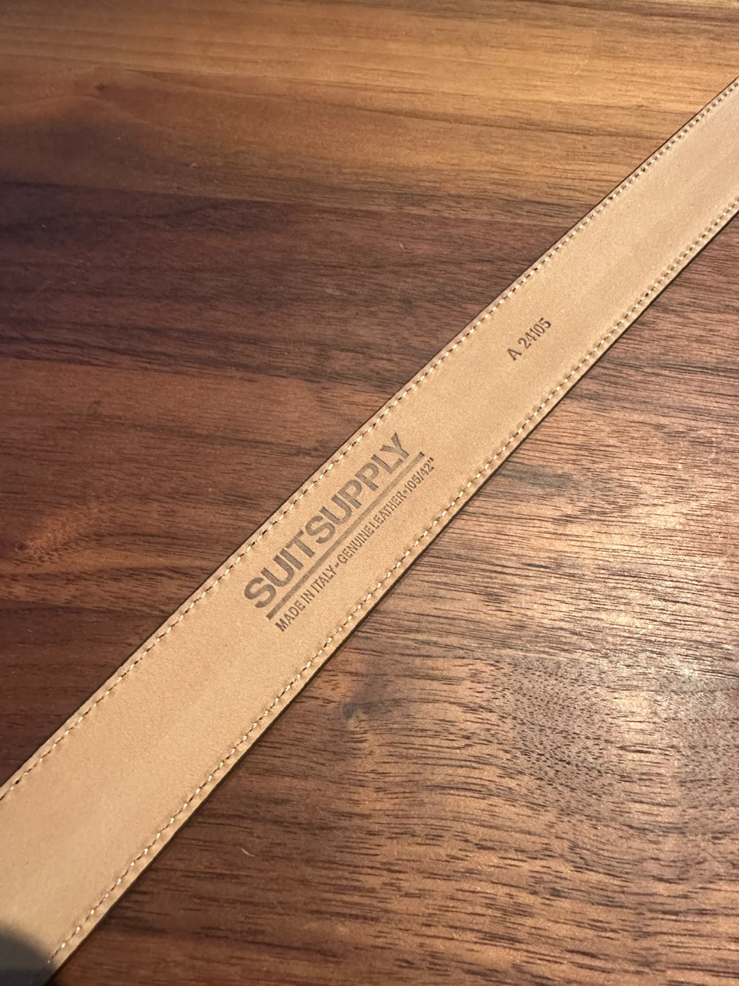 Suitsupply Brown Suede Belt -Size 42 - photo 4