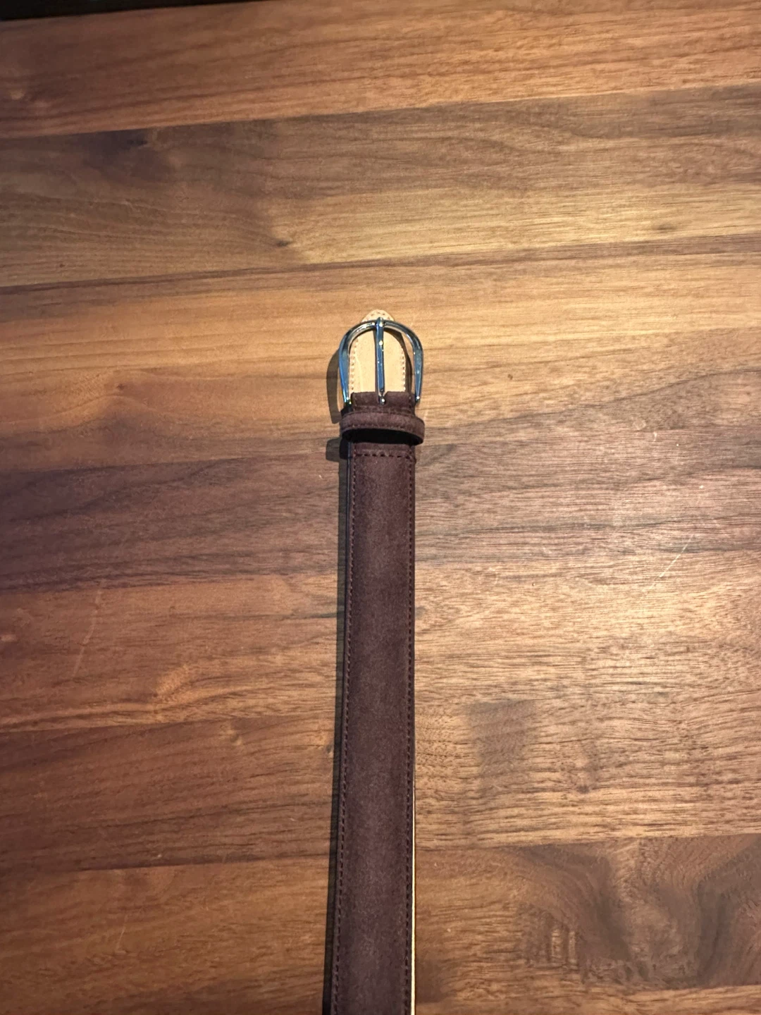 Suitsupply Brown Suede Belt -Size 42 - photo 3