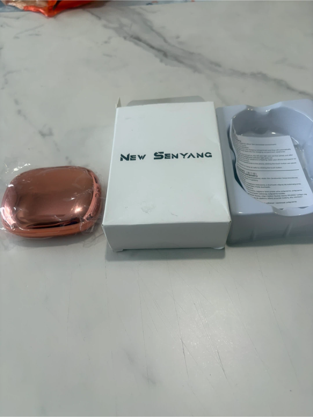 Nev Senyang Wireless Bluetooth Earbuds – Rose Gold (New) - photo 2