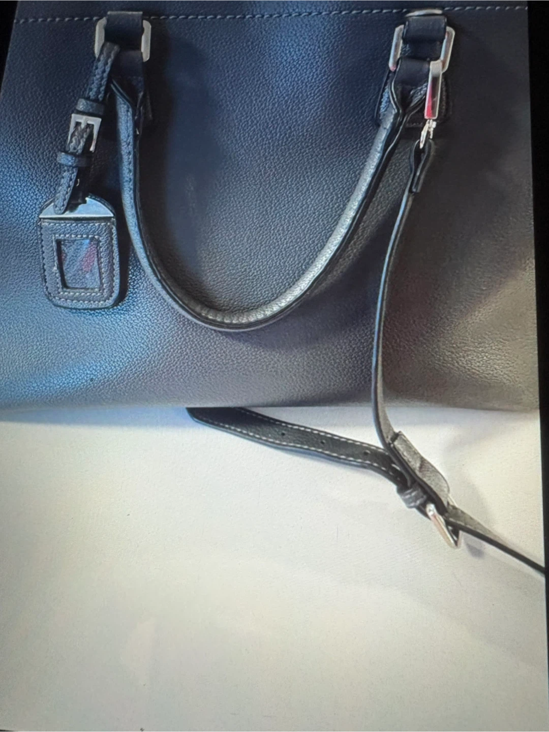 Sac à main en cuir noir Brown - photo 4