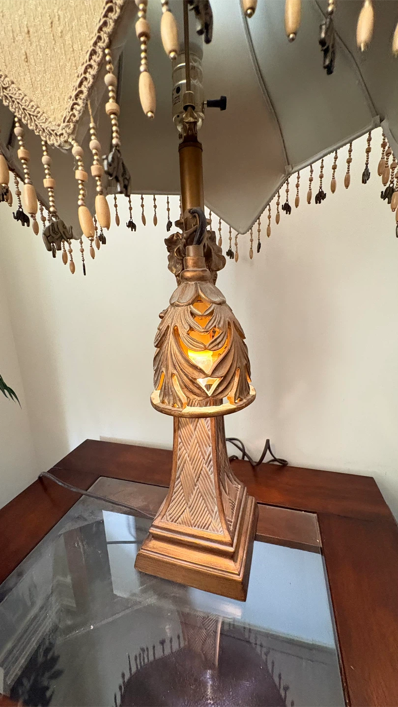 Vintage Elephant Accent Table Lamp (2) - photo 5