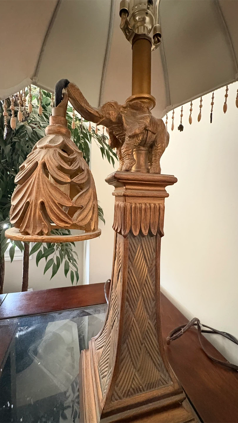 Vintage Elephant Accent Table Lamp (2) - photo 2