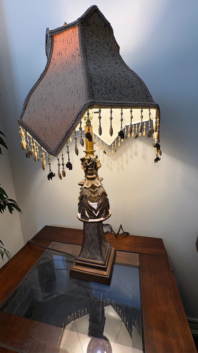 Vintage Elephant Accent Table Lamp (2) - photo 4