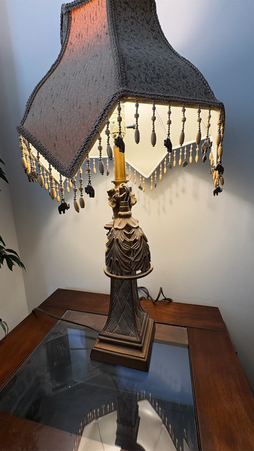Vintage Elephant Accent Table Lamp (2) - photo 3