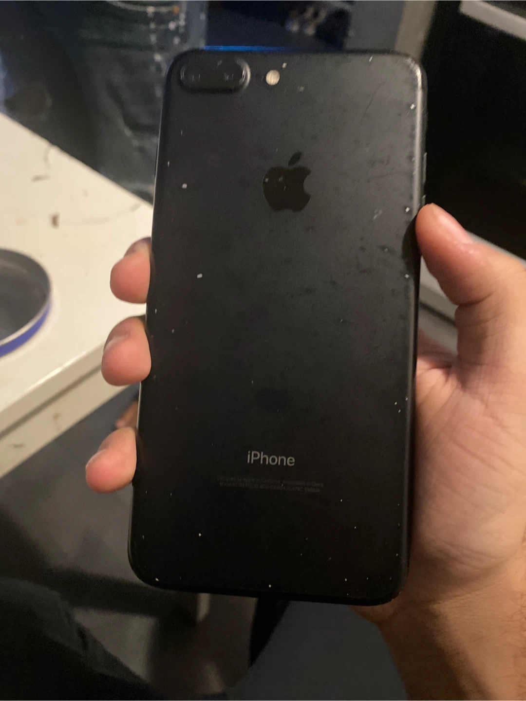 For parts iPhone 7 Plus Cracked Screen works and turns on - photo 2