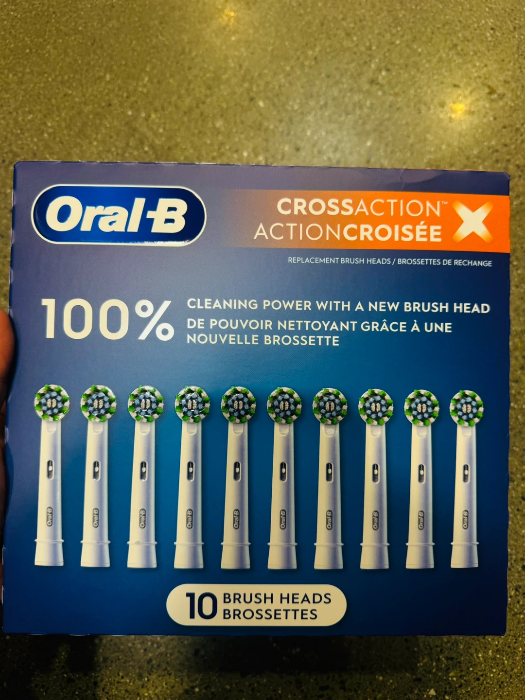 Oral-B CrossAction Replacement Brush Heads - 10 Count