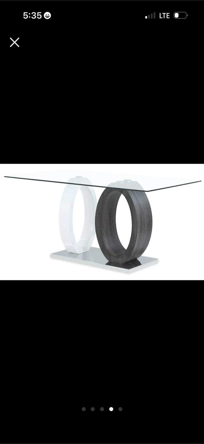 Glass Dining Table with 6 Chairs - photo 5