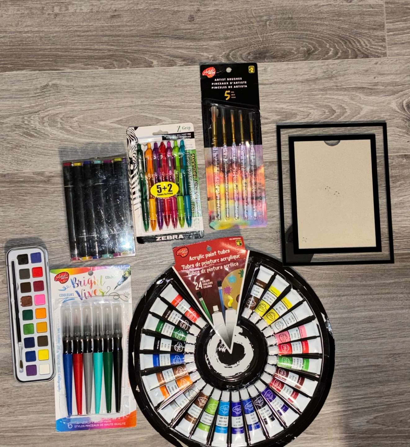 Artist's Series Acrylic Paint Tubes and Art Supplies Bundle