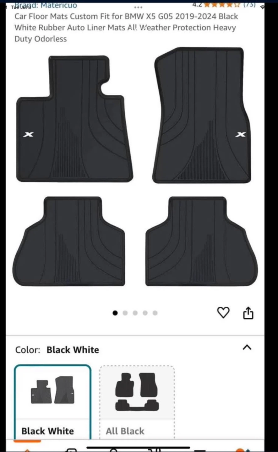 BMW X5 G05 2019-24 rubber floor mats - photo 4