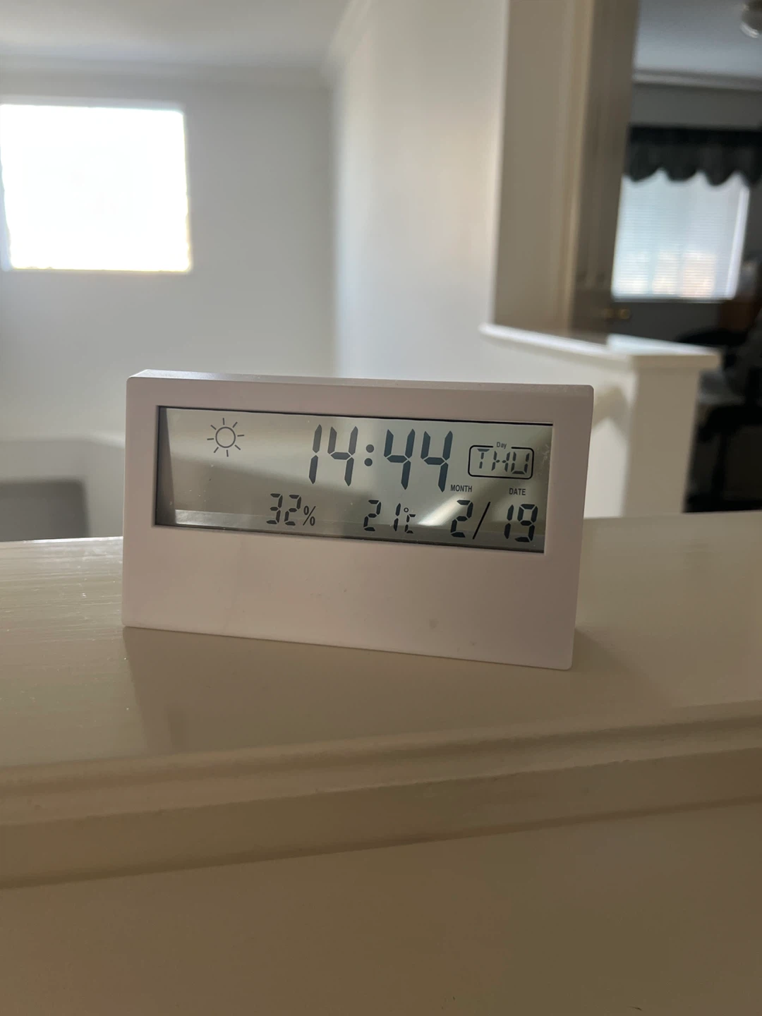 Battery powered digital clock