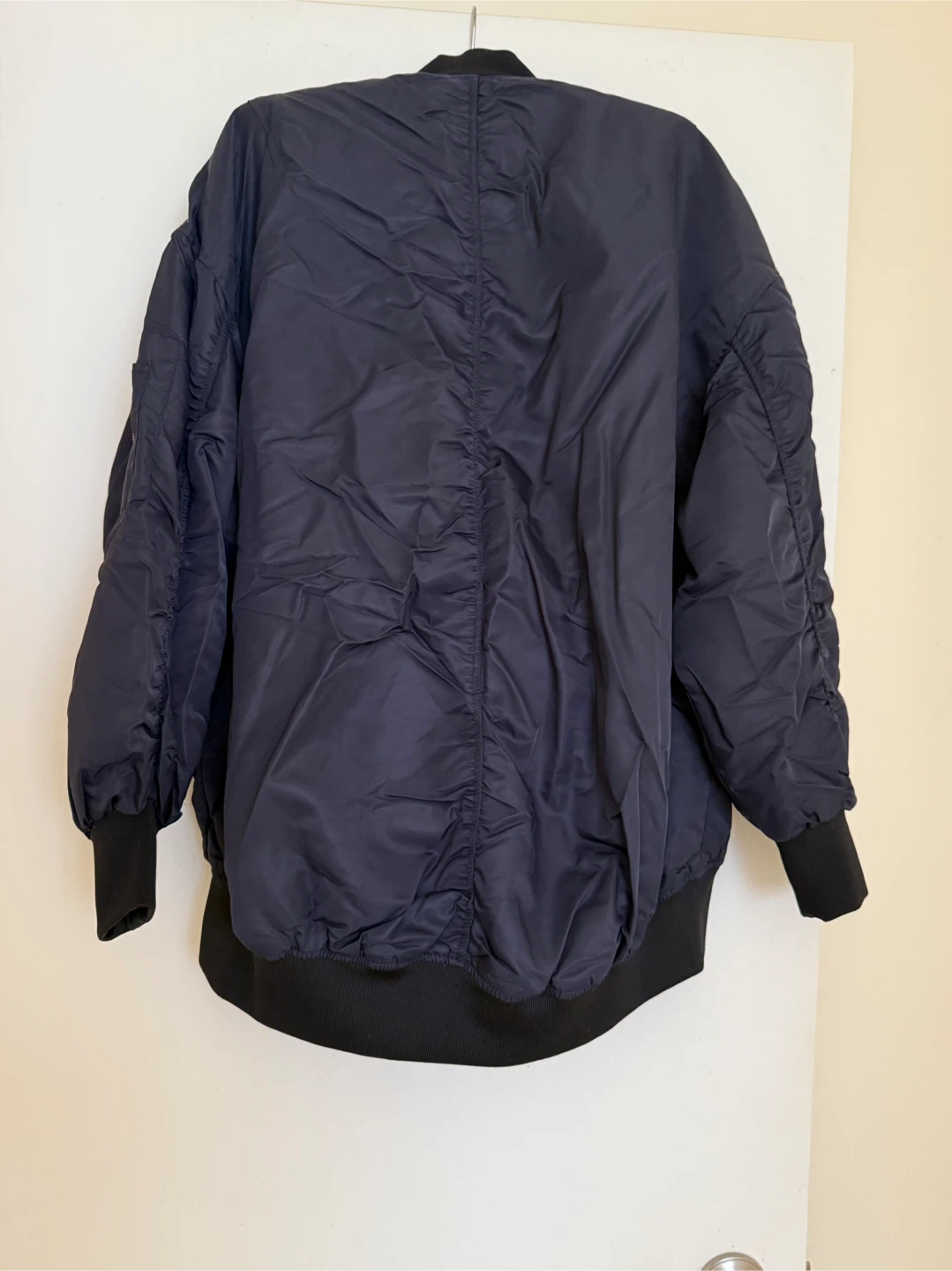 Zara Oversized Navy Blue Bomber S/M - photo 2
