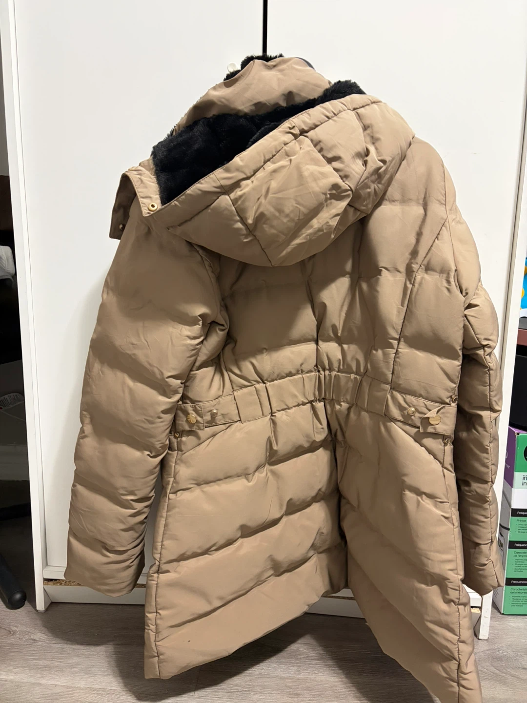 Zara Puffer Jacket with Faux Fur Hood - Size M - photo 3