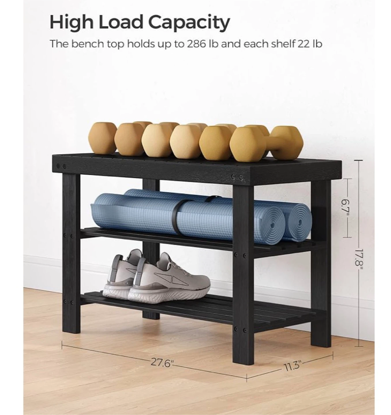 3-Tier Shoe Rack Bench - photo 2